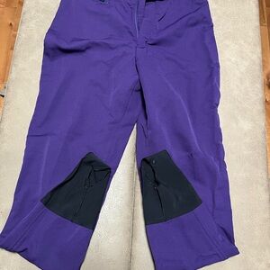 Eddie Bauer Purple with Black Ankle Panels ski pants sz 10